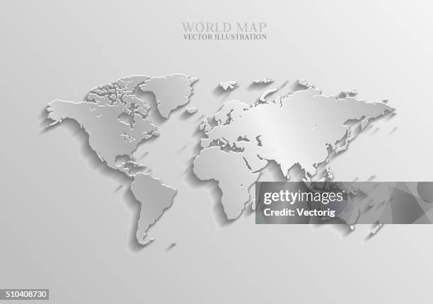 world map - world map and detailed stock illustrations