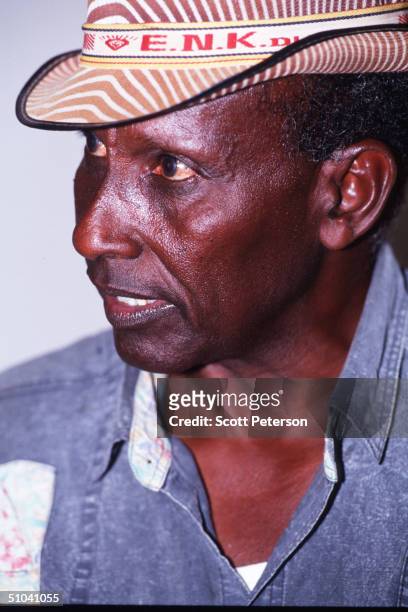 Mohammed Farah Aidid Stands June 15, 1992 In Sudan. Aidid, The Militia Leader Who Helped Draw Somalia Into Years Of Civil War, Famine And Anarchy Was...