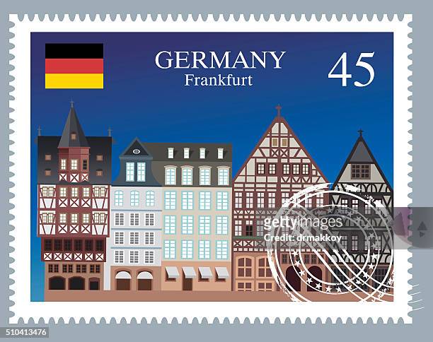 ilustrações de stock, clip art, desenhos animados e ícones de selo alemanha - frankfurt
