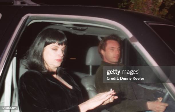 Beverly Hills, Ca. Kirstie Alley Sporting A Wig, With Her Boyfriend, James Wilder At Spago For A "Veronica's Closet" Party.
