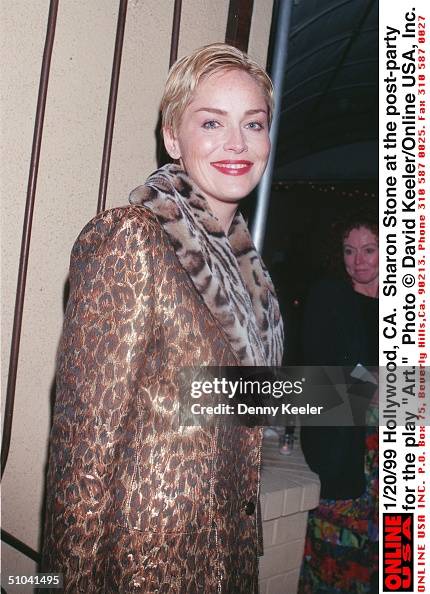 Sharon Stone At The Post Party For The L A Play Art, Starring Alan Alda Sharon Stone At The Post Party For The L A Play Art, Starring Alan Alda