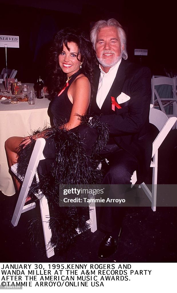 Kenny Rogers And Wanda Miller At The American Music Awards