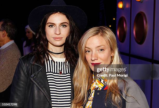 Model Tali Lennox and Stylist Kate Foley attend the Tommy Hilfiger Women's fashion show during Fall 2016 New York Fashion Week at Park Avenue Armory...