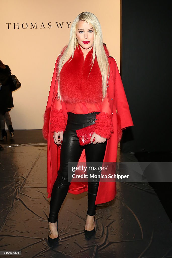Gigi Gorgeous attends the Thomas Wylde Fall 2016 fashion show during ...