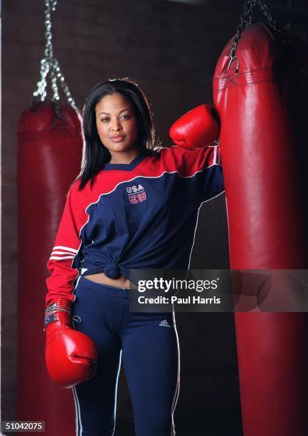 Los Angeles. Laila Ali, 21 Years Old Daughter Of Muhammad Ali And His Third Wife Model Veronica Porche Who Plans To Enter Female Boxing, Her First...