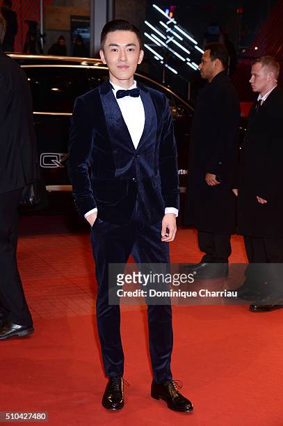 Actors Wu Lipeng attends the 'Crosscurrent' premiere during the 66th Berlinale International Film Festival Berlin at Berlinale Palace on February 15,...