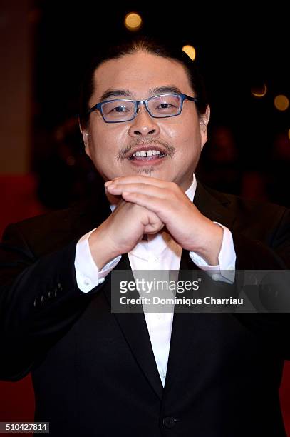 Director Yang Chao attends the 'Crosscurrent' premiere during the 66th Berlinale International Film Festival Berlin at Berlinale Palace on February...