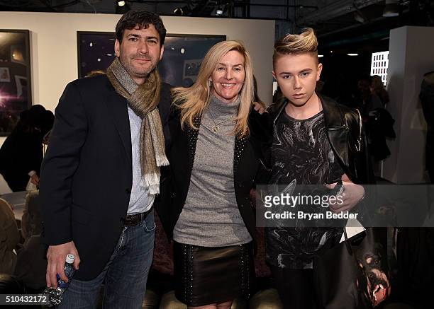 Matt Sarafa and guests attend the E! VIP Experience on Day 5 of New York Fashion Week: The Shows at Skylight at Moynihan Station on February 15, 2016...