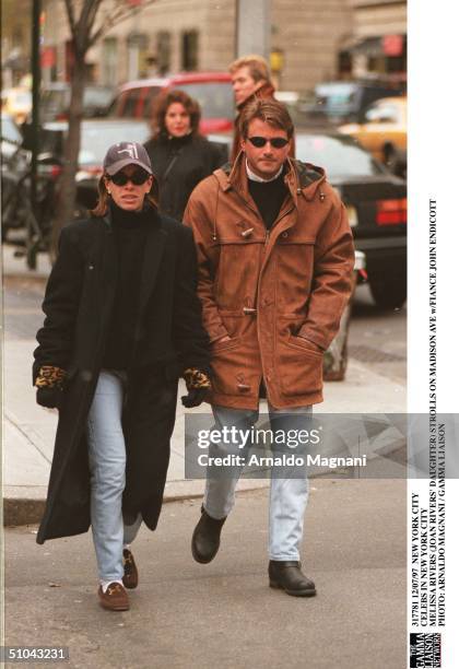 New York City Celebs In New York City Melissa Rivers Strolls On Madison Ave W/Fiance John Endicott