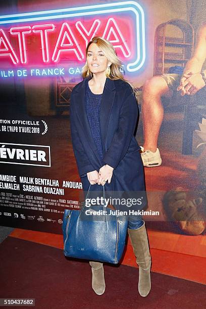 Justine Fraioli attends "Pattaya" Paris Premiere at Cinema Gaumont Opera on February 15, 2016 in Paris, France.