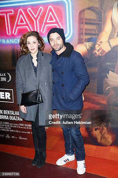 Guillaume Gouix and Alysson Paradis attend "Pattaya" Paris Premiere at Cinema Gaumont Opera on February 15, 2016 in Paris, France.