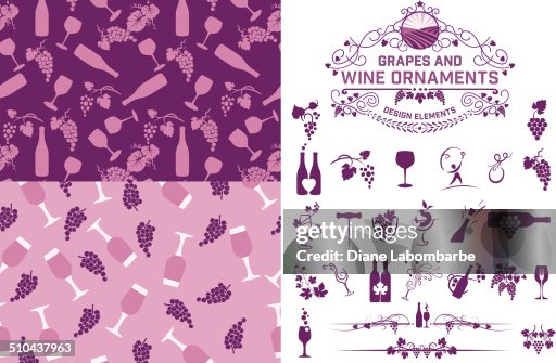Wine Grapes Design Elements And Patterns Wine Grapes Design Elements And Patterns