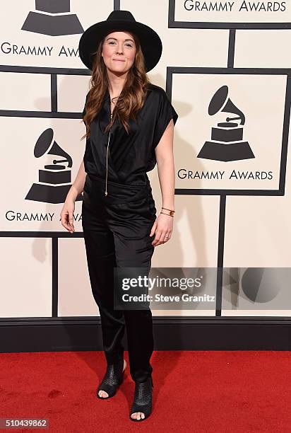 Singer-songwriter Brandi Carlile attends The 58th GRAMMY Awards at Staples Center on February 15, 2016 in Los Angeles, California.