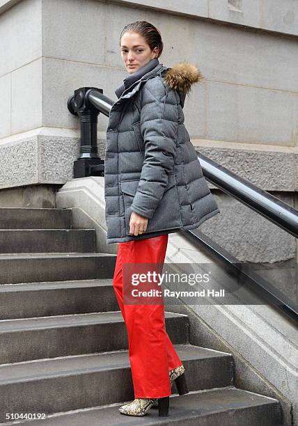 Sofia Sanchez Barrenechea is seen arriving at Tommy Hilfiger fashion show during Fall 2016 New York Fashion Week on February 15, 2016 in New York...