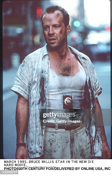 March 1995.Bruce Willis Stars In The New Die Hardd Movie.