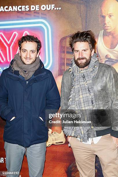 David Marsais and Gregoire Ludig attend "Pattaya" Paris Premiere at Cinema Gaumont Opera on February 15, 2016 in Paris, France.