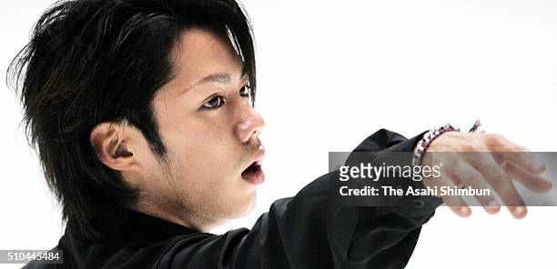 Daisuke Takahashi performs in the gala exhibition during day three of the 74th All Japan Figure Skating Championships at the Yoyogi National...