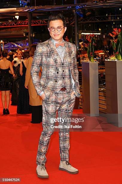 Richard Shen attends the 'Alone in Berlin' premiere during the 66th Berlinale International Film Festival Berlin at Berlinale Palace on February 15,...