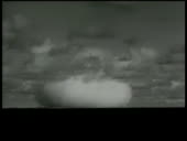 Base Exploding Nuclear bomb exploding. Explosion goes up & base explodes outward ...