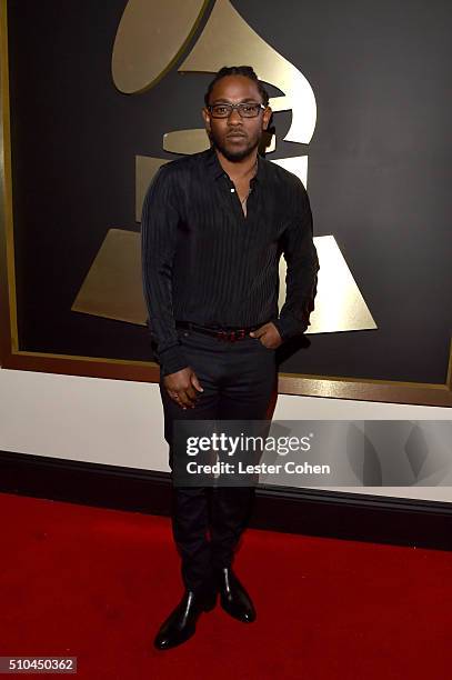 Recording artist Kendrick Lamar attends The 58th GRAMMY Awards at Staples Center on February 15, 2016 in Los Angeles, California.