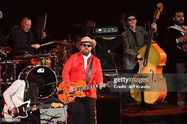 Singer Raul Malo of The Mavericks performs onstage during The 58th GRAMMY Premiere Ceremony at Los Angeles Convention Center on February 15, 2016 in...