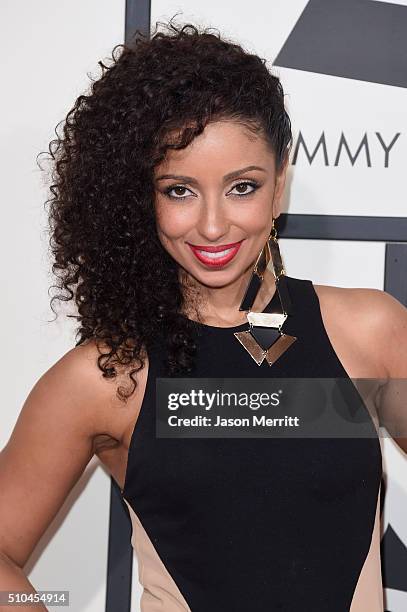 Singer Mya attends The 58th GRAMMY Awards at Staples Center on February 15, 2016 in Los Angeles, California.