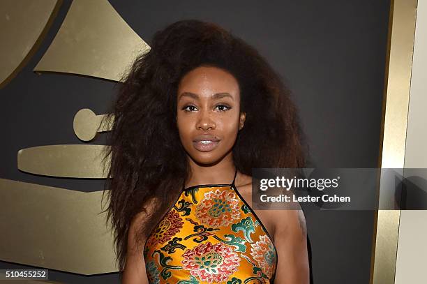 Singer SZA attends The 58th GRAMMY Awards at Staples Center on February 15, 2016 in Los Angeles, California.