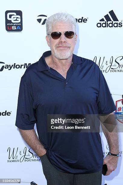 Actor Ron Perlman arrives at the inaugural Stephen Bishop celebrity golf invitational benefiting R.A.K.E. At Calabasas Country Club on February 15,...