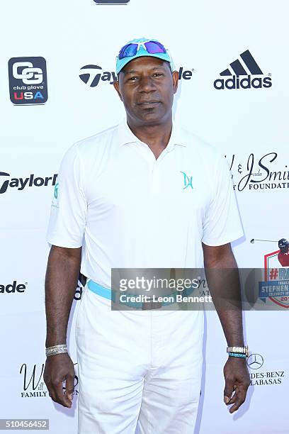 Actor Dennis Haysbert arrives at the inaugural Stephen Bishop celebrity golf invitational benefiting R.A.K.E. At Calabasas Country Club on February...