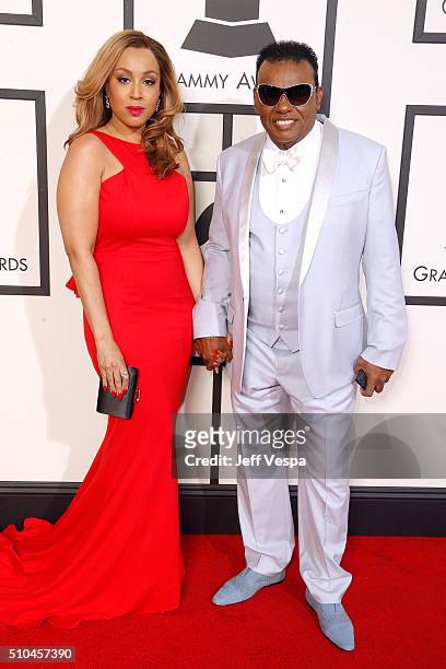 Kandy Johnson Isley and recording artist Ronald Isley attend The 58th GRAMMY Awards at Staples Center on February 15, 2016 in Los Angeles, California.