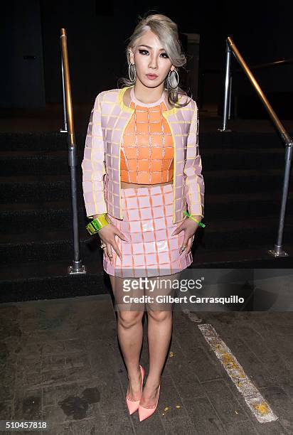 Singer CL is seen outside the Jeremy Scott Fall 2016 fashion show during New York Fashion Week: The Shows at The Arc, Skylight at Moynihan Station on...