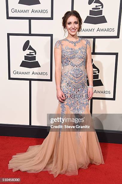 Singer Lauren Daigle attends The 58th GRAMMY Awards at Staples Center on February 15, 2016 in Los Angeles, California.