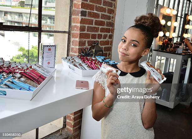Asia Monet Ray attends attends the Colgate Optic White Beauty Bar Ð Day 2 at Hudson Loft on February 14, 2016 in Los Angeles, California.