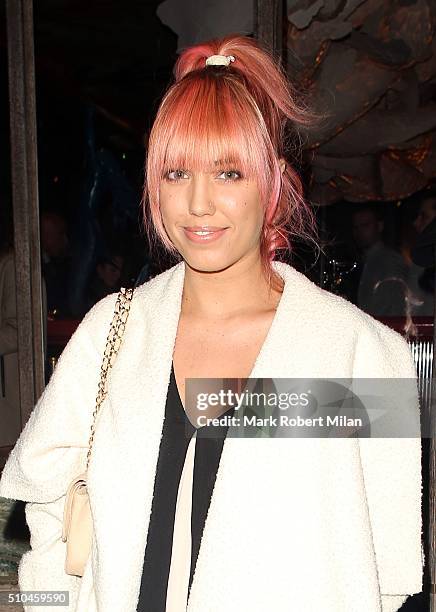 Amber Le Bon attending the Kiehl's VIP dinner at Sexy Fish on February 15, 2016 in London, England.