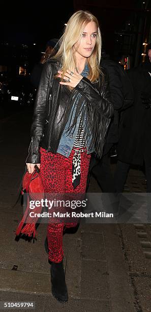 Mary Charteris attending the Kiehl's VIP dinner at Sexy Fish on February 15, 2016 in London, England.