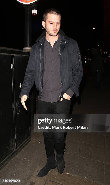 Jeremy Irvine attending the Kiehl's VIP dinner at Sexy Fish on February 15, 2016 in London, England.