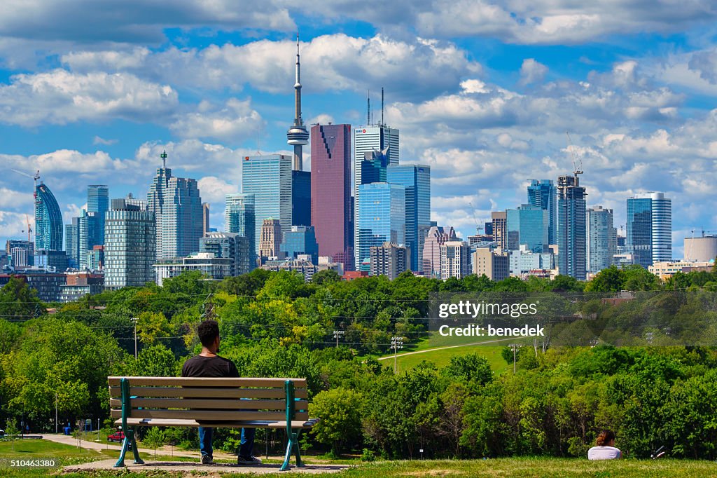 Toronto Canadá Homem na Riverdale Parque