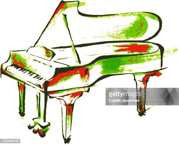 piano-gemälde - classic music stock-grafiken, -clipart, -cartoons und -symbole