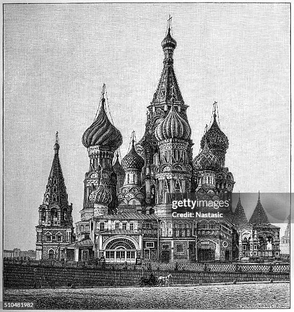 st basil's cathedral, moscow - onion dome 幅插畫檔、美工圖案、卡通及圖標
