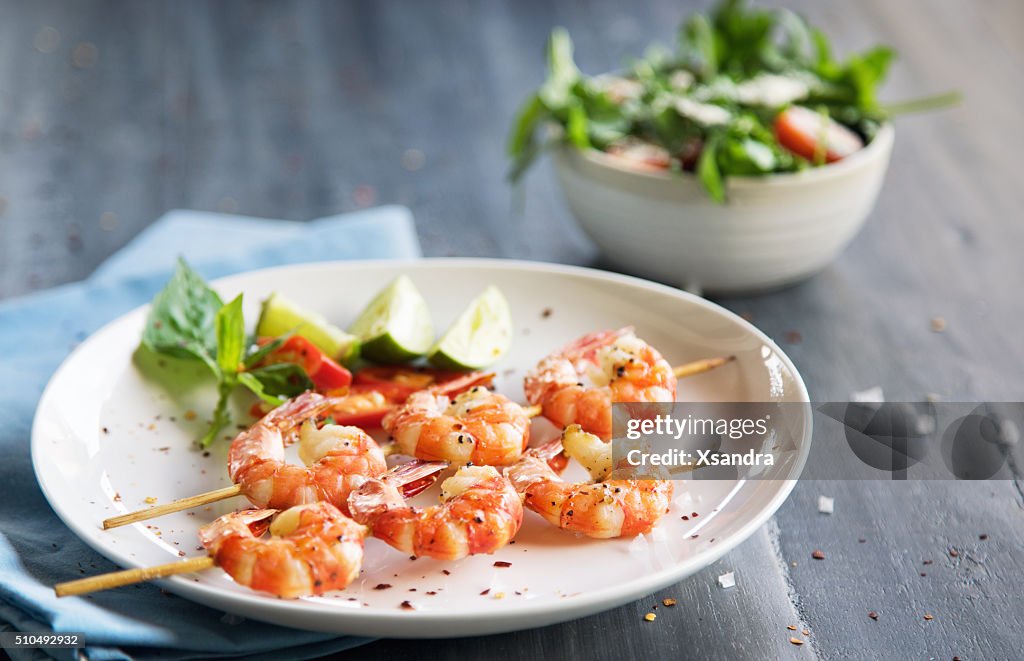 Gegrillte shrimps