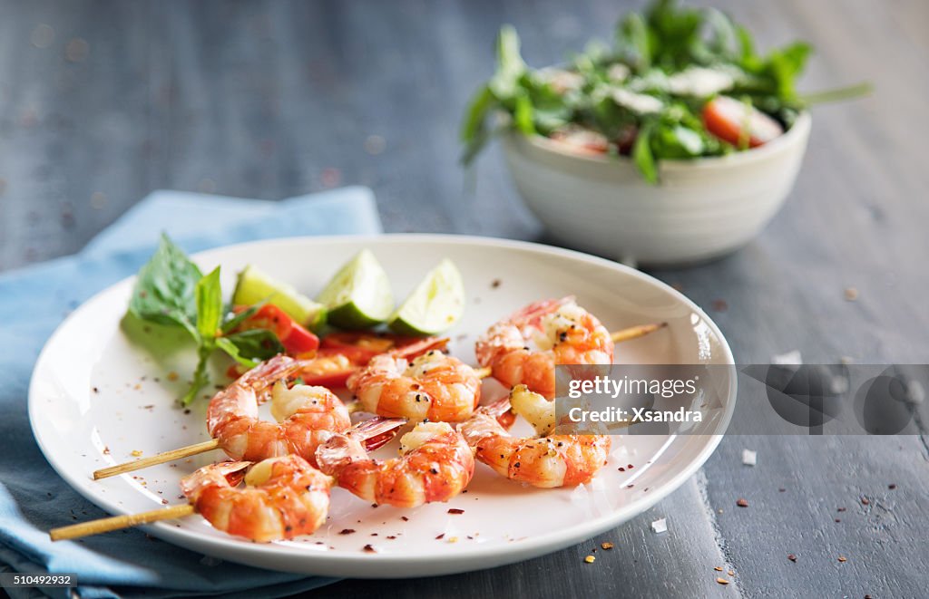 Grilled shrimps