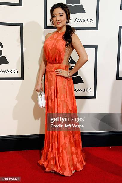 Actress Ashley Park attends The 58th GRAMMY Awards at Staples Center on February 15, 2016 in Los Angeles, California.