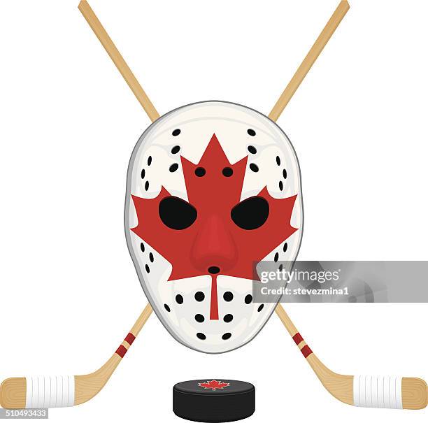 ilustraciones, imágenes clip art, dibujos animados e iconos de stock de equipo de hockey canadiense - hockey stick