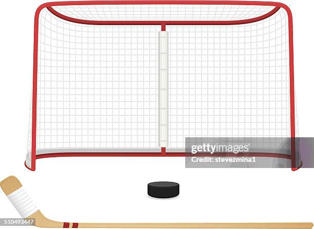 hockey-netto - eishockey schläger stock-grafiken, -clipart, -cartoons und -symbole