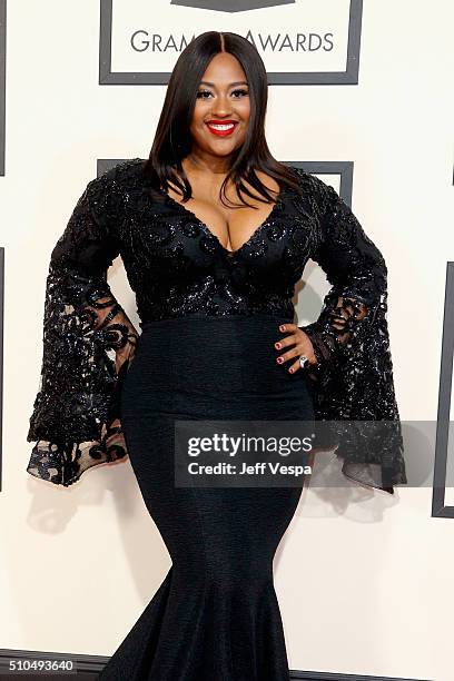 Singer-songwriter Jazmine Sullivan attends The 58th GRAMMY Awards at Staples Center on February 15, 2016 in Los Angeles, California.