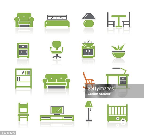 furniture icons | spring series - bookstand stock illustrations