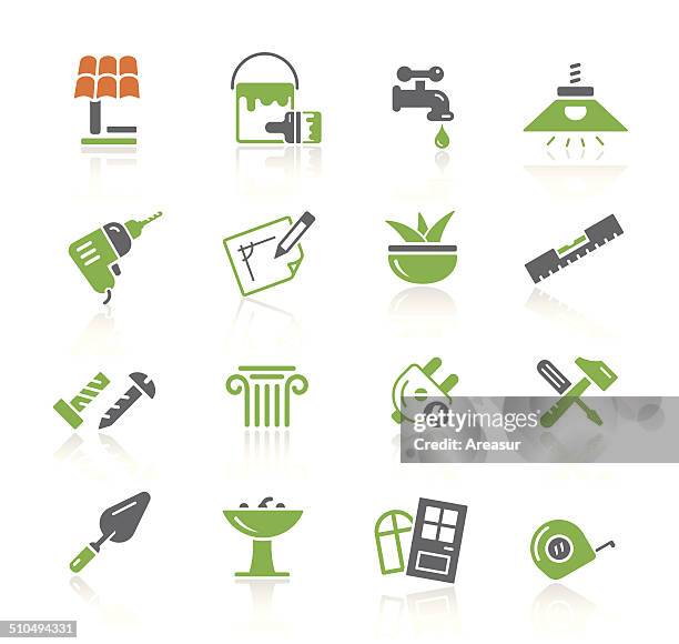 stockillustraties, clipart, cartoons en iconen met home & bricolage icons | spring series - paint tube
