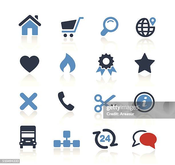 online store icons two colors | pro series - buy online pick up in store stock illustrations