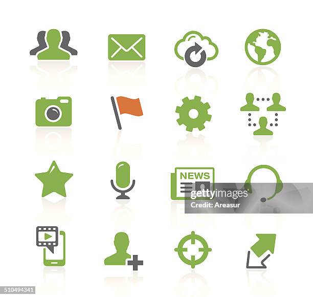 ilustraciones, imágenes clip art, dibujos animados e iconos de stock de iconos de redes sociales/resorte serie - video voip