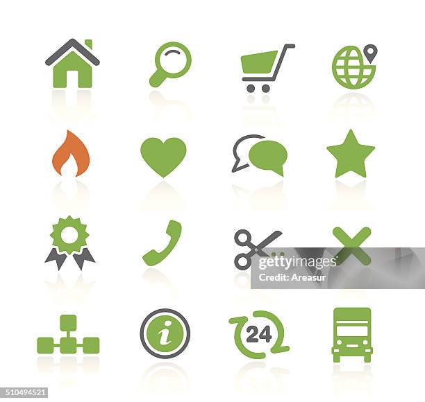 online store icons | spring series - buy online pick up in store stock illustrations